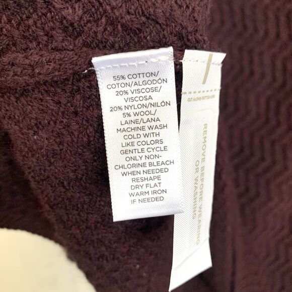 LOFT Dark Purple Long Sleeve Pullover Sweater Small NWT - Picture 3 of 4